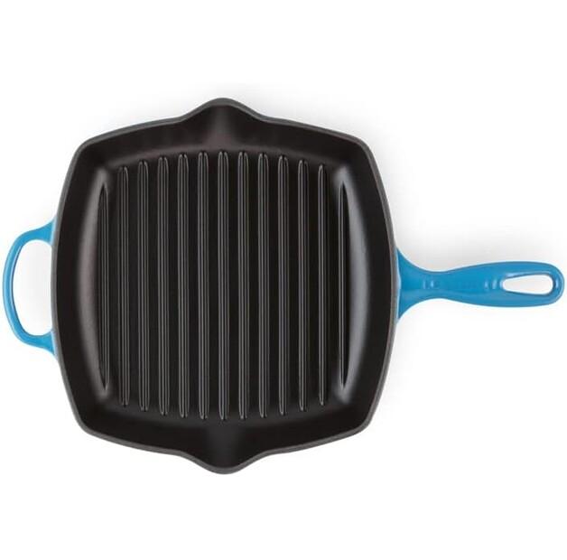 Чугунная сковорода-гриль квадратная лазурная Le Creuset 26x26 см (20183262200422)