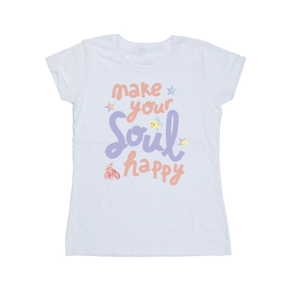 Disney Womens/Ladies The Little Mermaid Happy Cotton T-Shirt