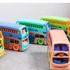 Dollhouse Mini Double  Bus Toy Colorful Model for Kids Room Play Accessories Educational Childrens Gift