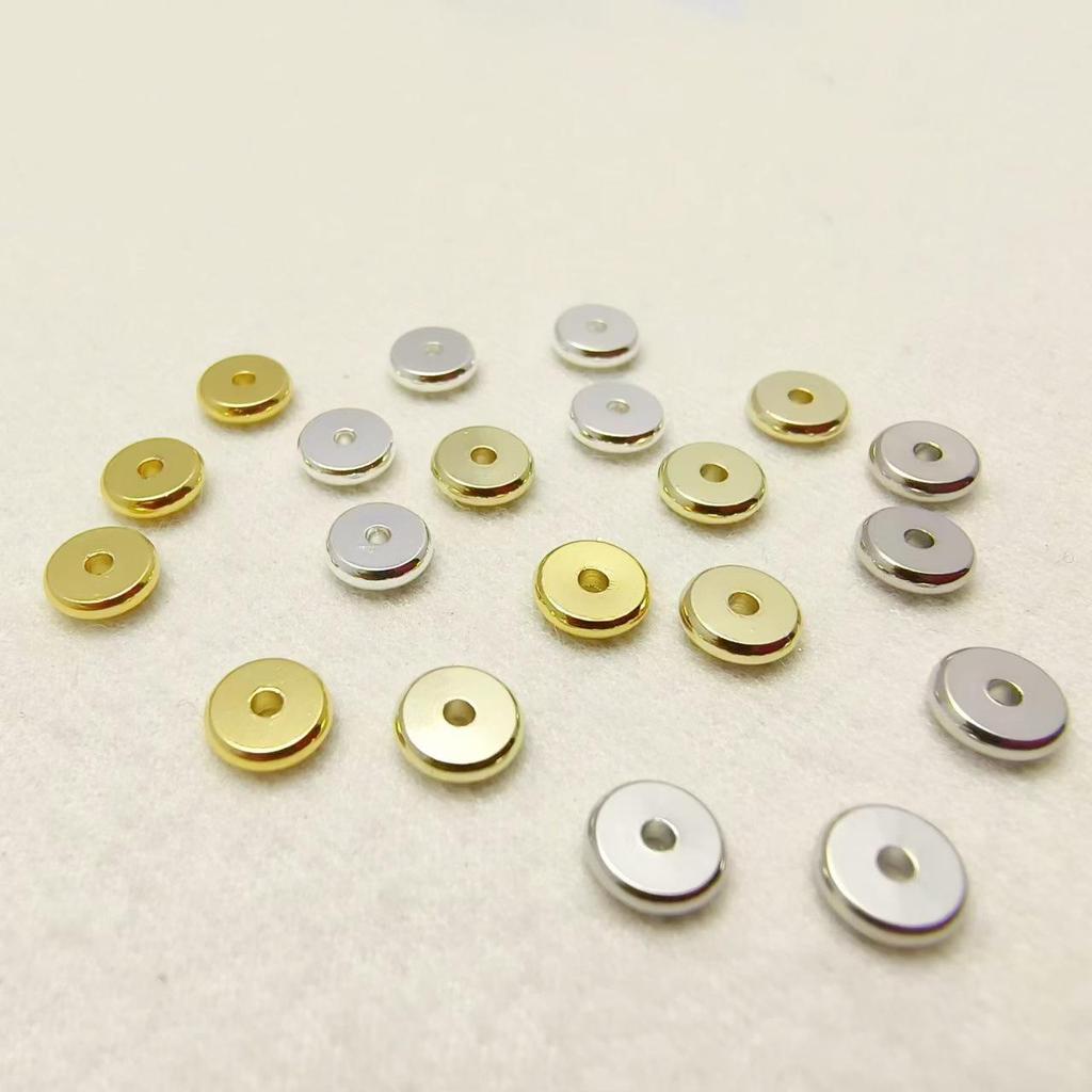 Сохраняющие цвет бусины для счетов с медным покрытием из 18-каратного золота для самостоятельного изготовления ожерелий и браслетов