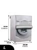 Front Load Laundry Dryer Covers Sunscreen Silver Coating Dustproof Washing Machine Cover Waterproof Case Washing Machine Cover