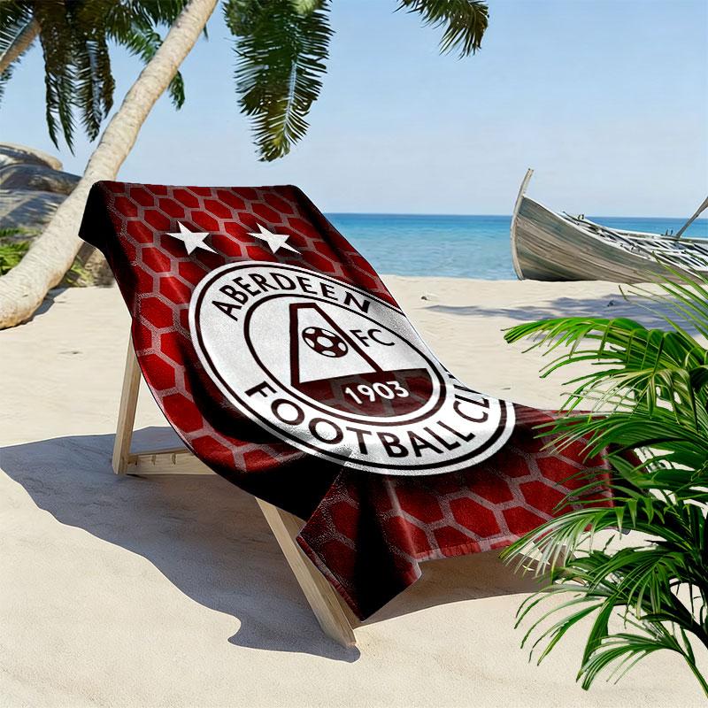 Aberdeen logo Print Beach Towel, Large Soft Quick Dry Towel for Beach Camping Swimming