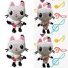 Adorable Gabby's Dollhouse Music Plush Toy Cartoon Stuffed Cat Plushie Doll For Kids