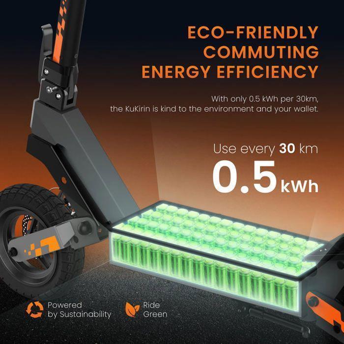 Scooter électrique KuKirin G4 Max 12 pouces 60 V 35,2 Ah Tout-terrain 95 km max. 150 kg