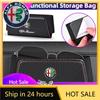 Car Stickers For Alfa Romeo Car Multi-functional Storage Box Cards Phone Key Pocket Self Adhesive For Alfa Romeo 159 Giulietta G