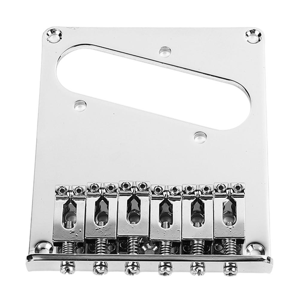 Metal Electric Guitar Bridge Silver 6 String Guitar Bridge For Electric Guitar