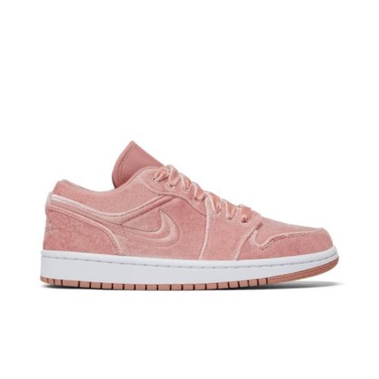 Женские Air Jordan 1 Low SE Розовый Велюр DQ8396-600