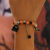 Halloween Hot-selling Burst Pattern Crystal Bead Bracelet Pumpkin Castle Bat Pendant Bracelet DIY Ghost Festival Accessories