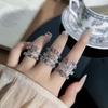 Кольцо-корона с бантом в форме сердца, матированное: Универсальное модное кольцо в корейском стиле для женщин