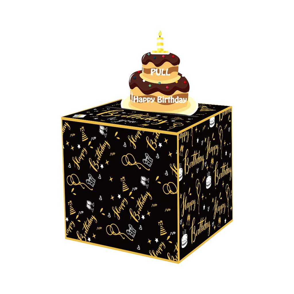 Копилка на день рождения, подарочная коробка для денег, подарочная коробка для денег, подарок для денег, черный зажим для денег, набор для наличных и выдвижная карта, набор «сделай сам», подарочная коробка на день рождения