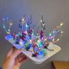 Up With Led Light Women Hair Clip Christmas Antlers Hairpin Korean Style Hair Clip Hair Accessories