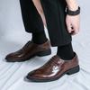 Patent Leather Shoes for Men Business Dress Oxfords Lace Up Male Wedding Party Office Work Shoes Elegant Designer Shoes for Men