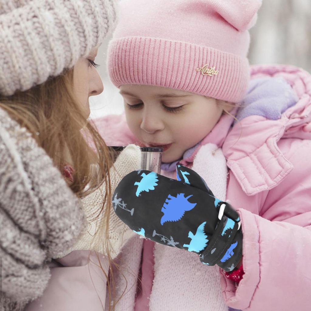 Tidyworm Baby Cold Baby Gloves for Snow Cute Dinosaur Mittens for Boys and Cold and Outdoor Activities Ages 6 Months To 2 Gloves, Winter, Protection,