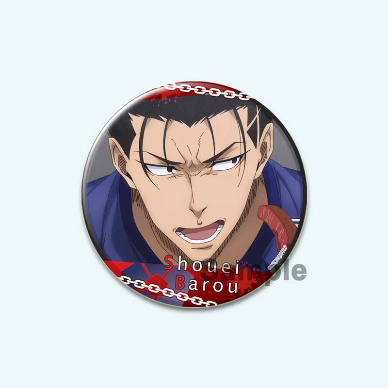 32/44/58 мм синяя брошь с HD-принтом, значок в виде аниме-фигурки из мультфильма Hyoma Chigirl Seishiro Nagi, круглые броши-булавки на лацкан, ювелирные изделия в подарок