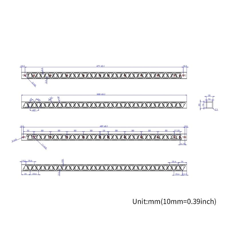 3D-принтеры Gantries Super Light Rail Beam Light 500 мм 3D-принтер Модернизированные алюминиевые Gantries Аксессуары для замены