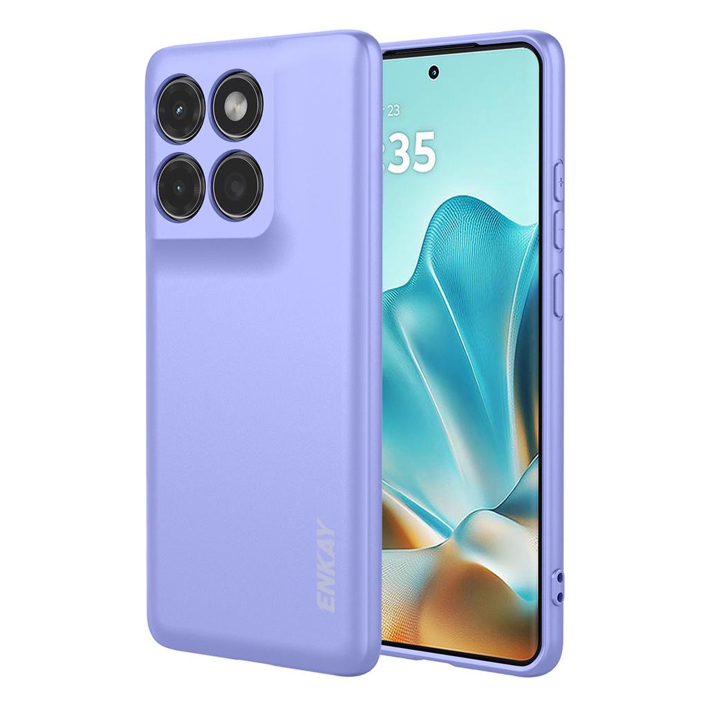 Силиконовый чехол для Motorola Edge 60 Fusion 5G/Motorola Edge 60 5G ENKAY HAT PRINCE с прямыми краями, задняя крышка для мобильного телефона