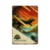 Jurassic Park Dinosaur Science Fiction Movie Sign Decor Metal Plate Poster Vintage Tin Sign Garage Man Cave Plaque Decoration