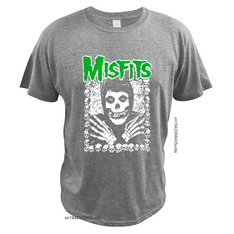 Футболка The Misfits I Want Your Skulls Футболка Панк-рок группы Хлопок Высокое качество Базовая футболка с круглым вырезом Топы