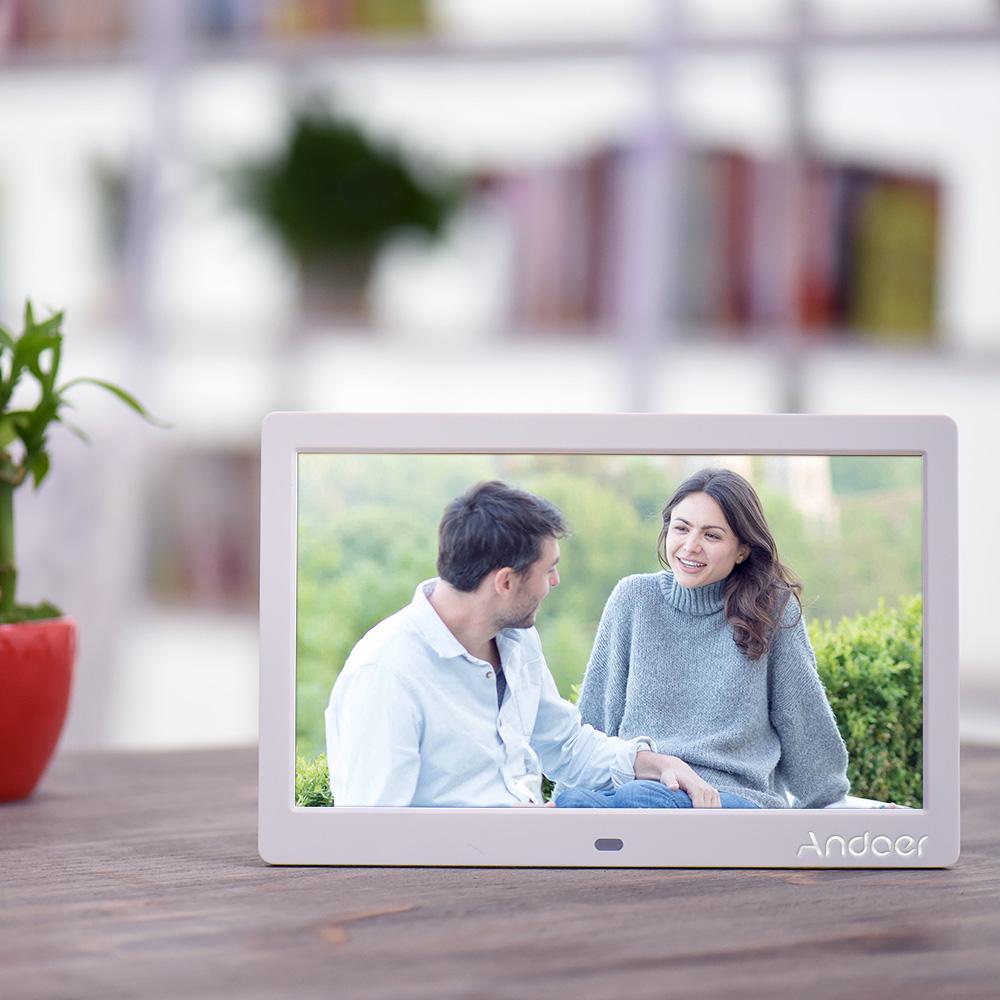 Andoer Рамка фото цифров экрана ЛКД 10 дюймов широкая фото высокого разрешения 1024 * 600 электронное