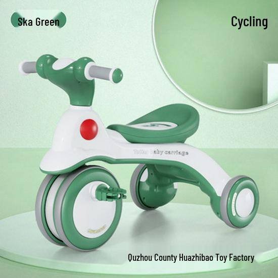 Lightweight Children's Tricycle with Music, Push Handle, and Pedals