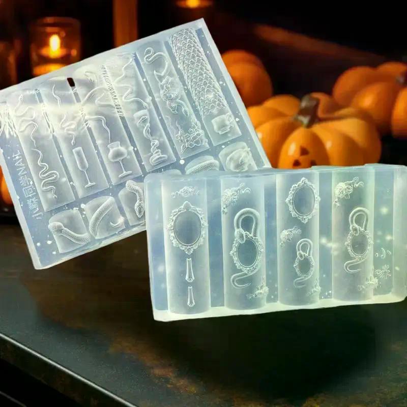 3D Форма Змея Силиконовая Декор для Маникюра DIY Дизайн Розы Прозрачные Шаблоны для Ногтей Инструмент для Дизайна Маникюра Ювелирные Изделия Поделки