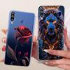 For Samsung A40S Case Transparent Cute Cat Fashion Butterfly Funny Painted Casing For Samsung Galaxy A40S Cover SM-A3050