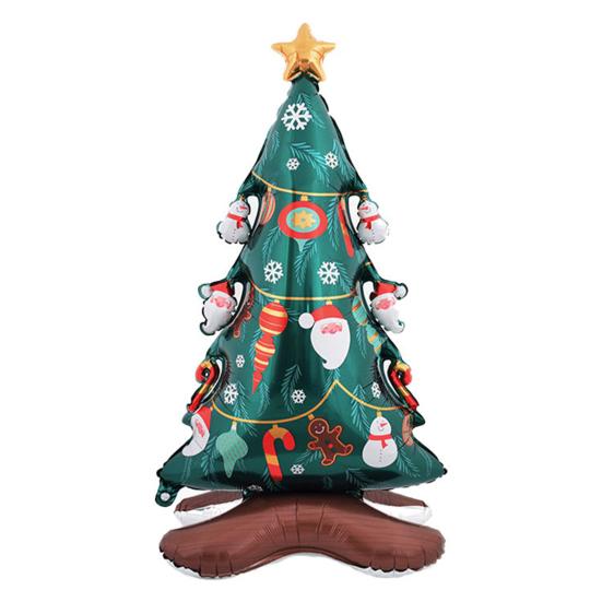 Рождественское надувное украшение, стоящий Санта-Снеговик, украшение из алюминиевой фольги, многоразовое праздничное украшение