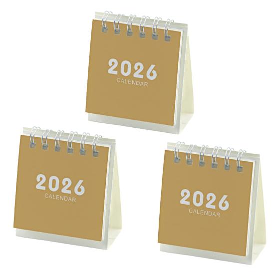 2026 Mini Desktop Calendar Cute Cartoon Desk Planner with Spiral Binding Small Planning Notebook