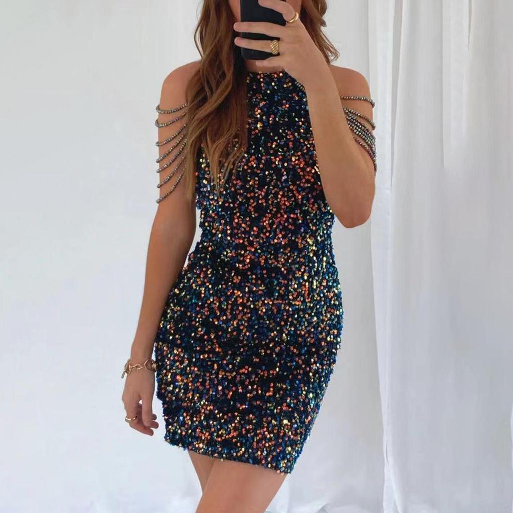 Женское платье-карандаш без рукавов с кисточками на талии и плечами, с запахом на талии, мини-платье с лямкой на шее для коктейльной вечеринки