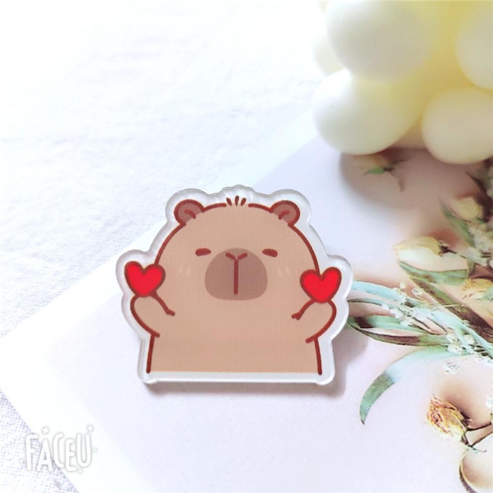 New Capybara Acrylic Badge Animals Cute Bag Pin Fashion Capybara Brooch