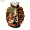 Осенние толстовки для мужчин 3D принт тигра уличная мода пуловер худи для занятий спортом на открытом воздухе графические худи блузка мужская одежда