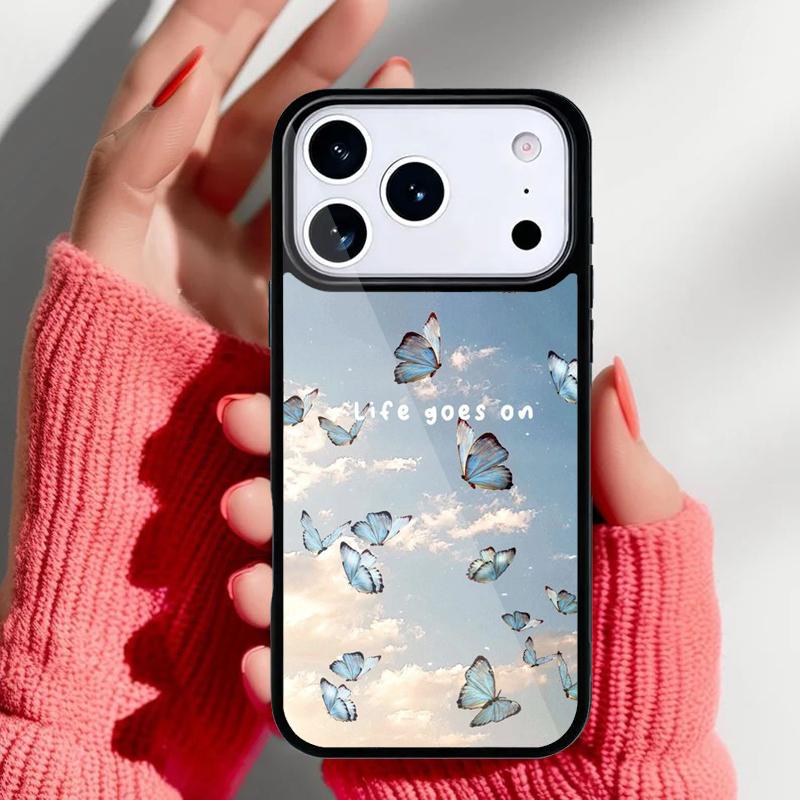 Чехол для телефона "Жизнь продолжается" для iPhone 17 16 15 14 13 Pro Max Задняя крышка для 12 11 Pro Coque