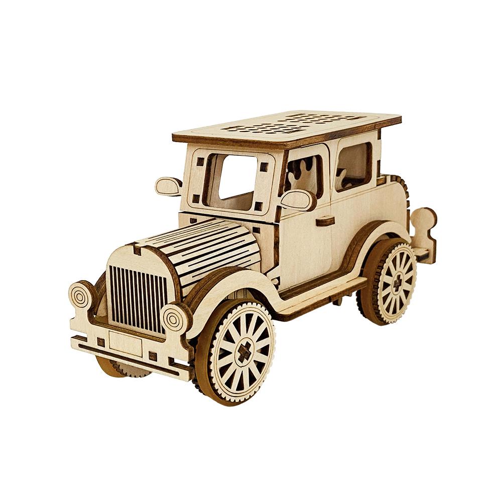 Wood simulation engineering car model decorations nostalgic truck power car home decoration gifts crafts