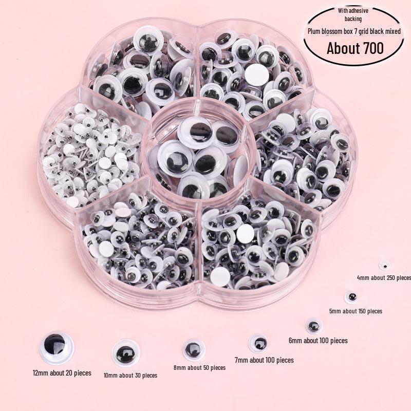 Красочные самоклеящиеся подвижные глаза с ресницами для поделок своими руками