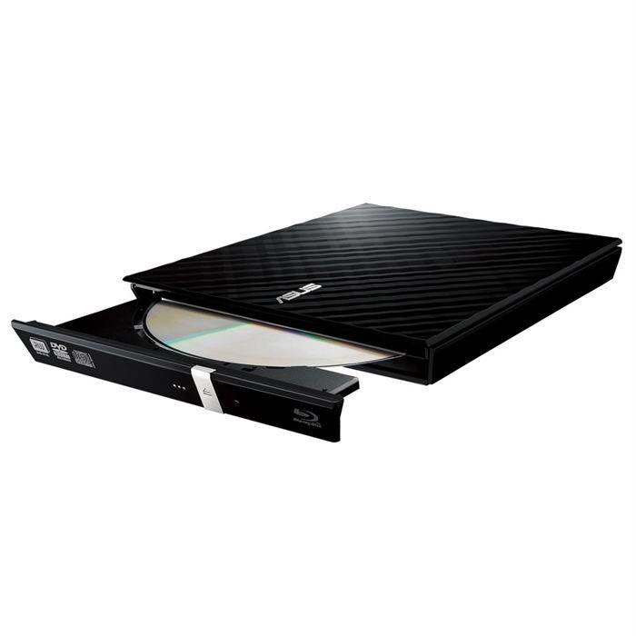 Graveur DVD Externe Asus SDRW-08D2S-U Slim Noir - USB 2.0 - Disc Encryption Et Drag-and-Burn