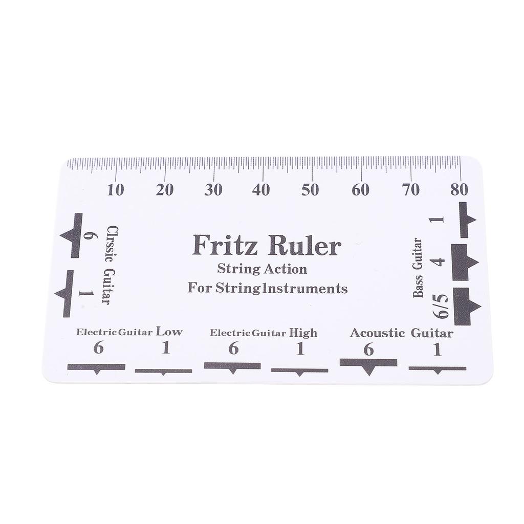 String Action Gauge Ruler Guitar Bass Plastic Luthier Height Measuring Set Up Tool