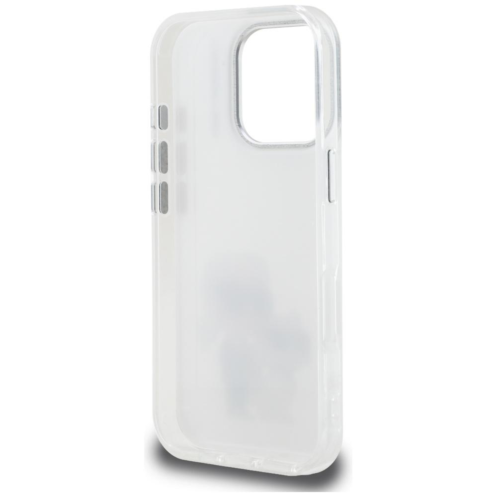 Karl Lagerfeld IML Aquarelle Karl & Choupette & Logo Case for iPhone 16 Pro White