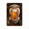 Beer Vintage Beauty Metal Bar Pub Cafe Shop Wall Decoration Men  Tin Sign Art Poster Home Decor Iron Plate 20x30 Cm