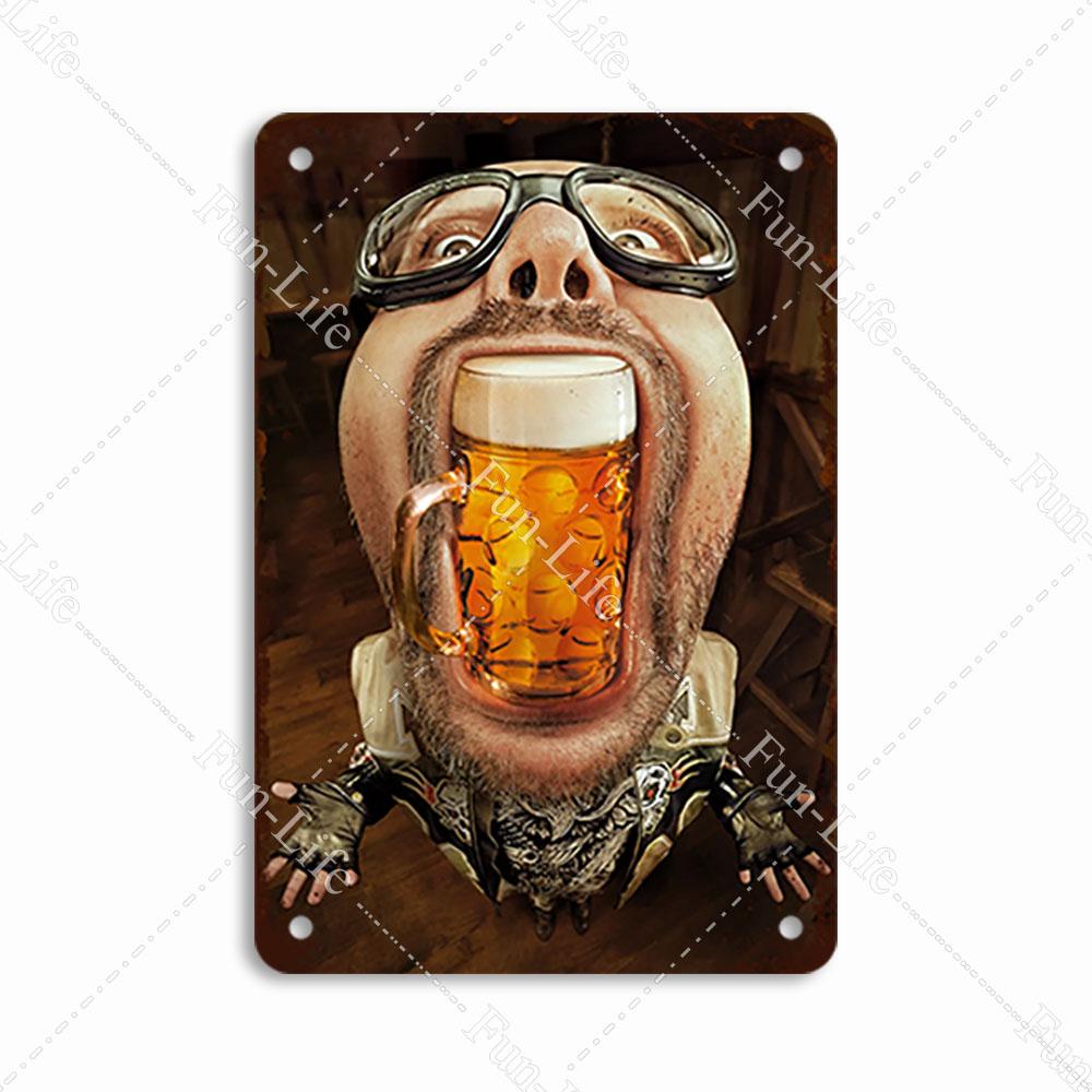 Beer Vintage Beauty Metal Bar Pub Cafe Shop Wall Decoration Men Tin Sign Art Poster Home Decor Iron Plate 20x30 Cm