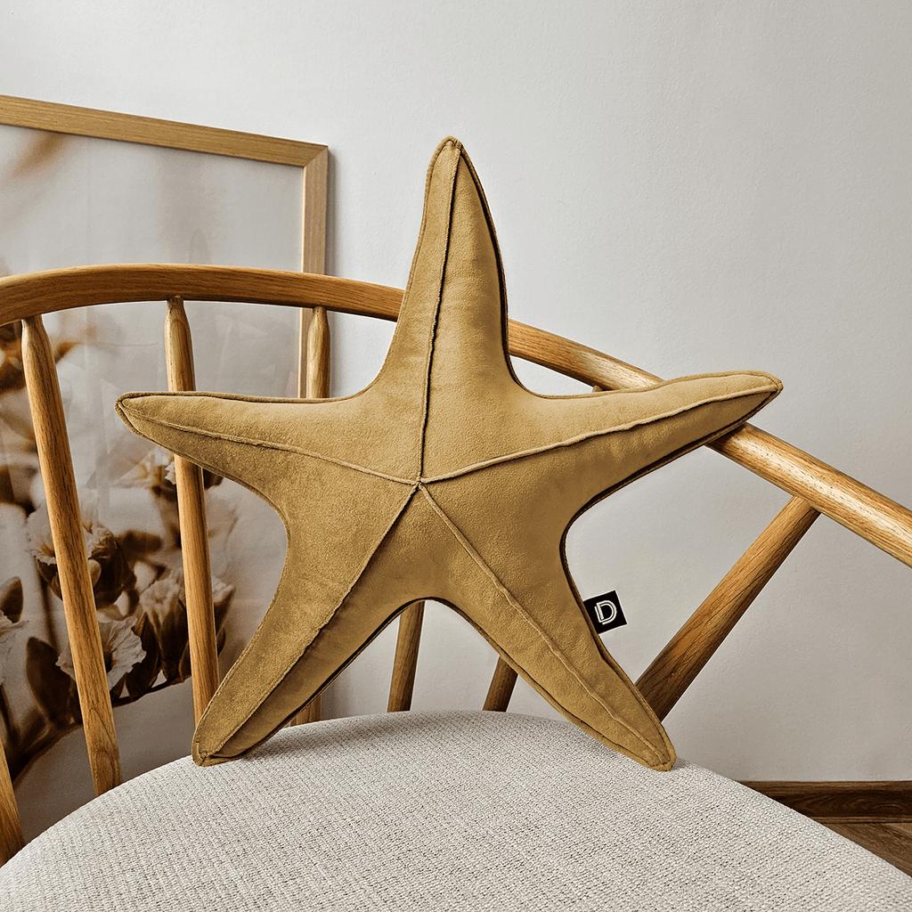Large VELVET VE2215 starfish pillow | mustard