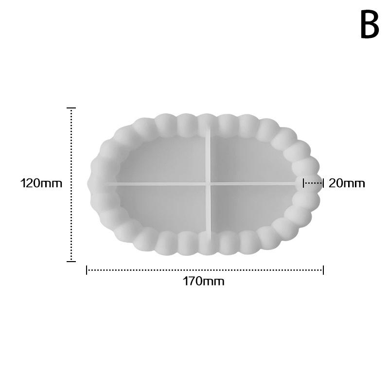 Bubble Storage Tray Silicone Mold Diy Resin Plaster Cement Gift Casting Mould Round Cloud Heart Shape Coaster Home Decor