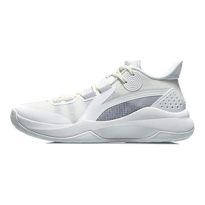 Li Ning Combat Low прочные дышащие нескользящие амортизирующие поддерживающие низкие баскетбольные кроссовки мужские кроссовки Off-White серые ABPR027-2
