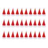 30Pcs Mini Santa Hats Christmas Miniature Ornaments for DIY Crafts Holiday Knife Fork Tableware