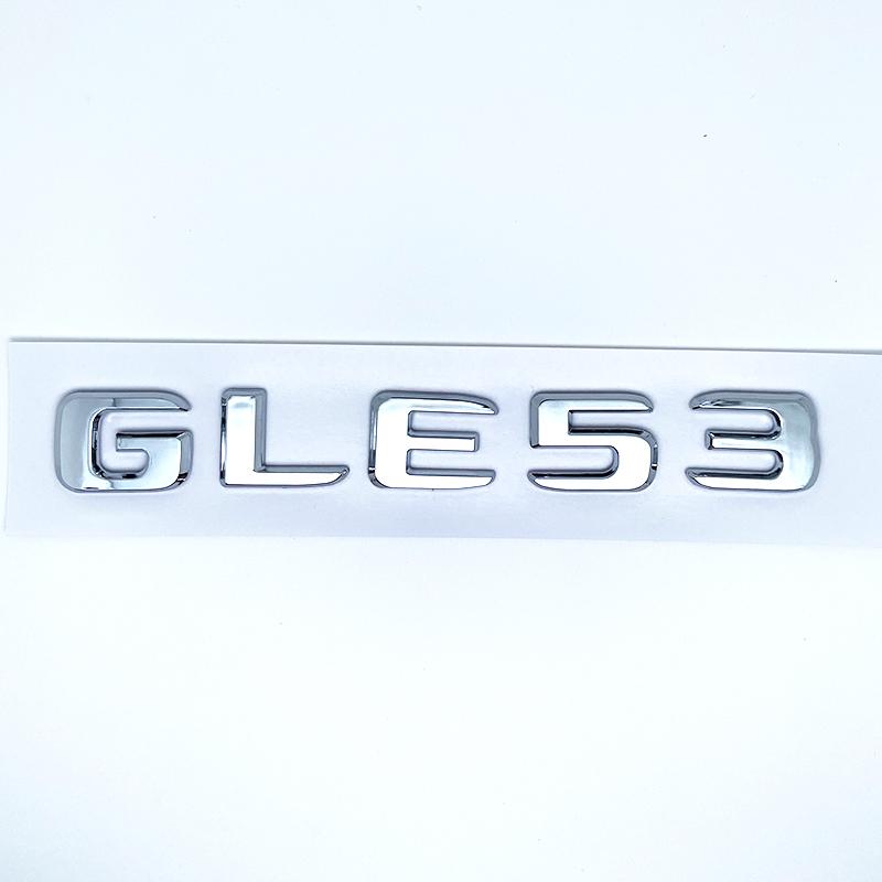 AAZB1 Letters GLE43 GLE53 GLE63 GLE63S V8 Biturbo 4matic+ Emblem for Car Side Trunk Rear W166 W167 Logo Sticke