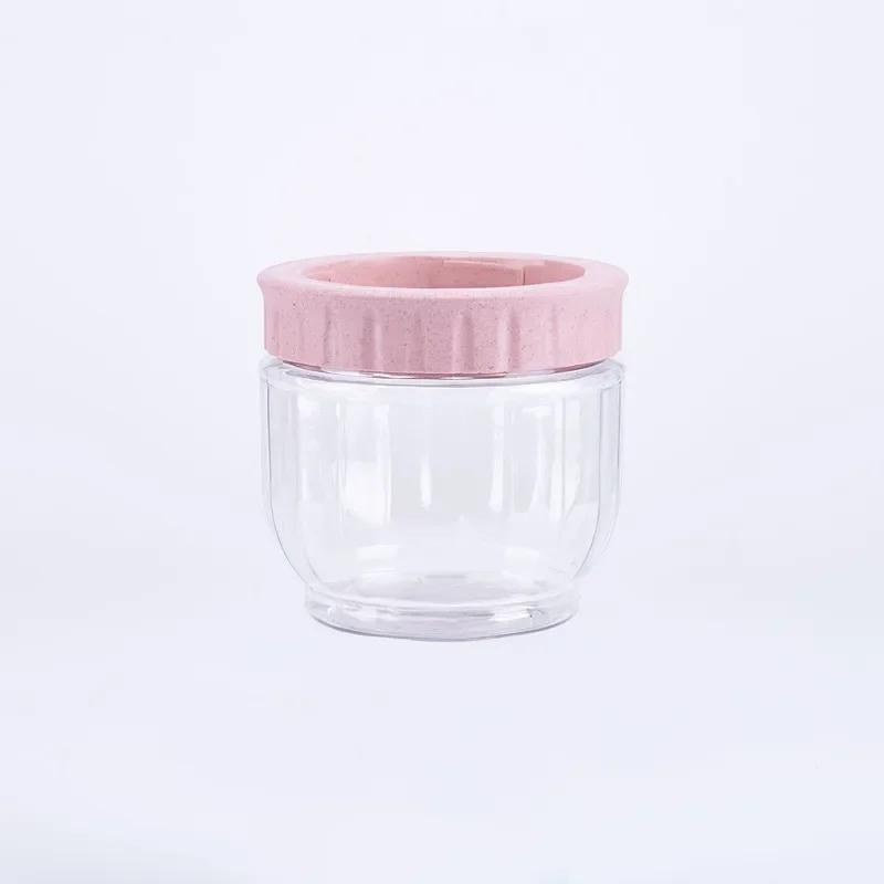 Kitchen Transparent Food Storage Container With Lids Durable Seal Pot Cereal Grain Bean Rice Sealed Plastic Milk Powder Jar