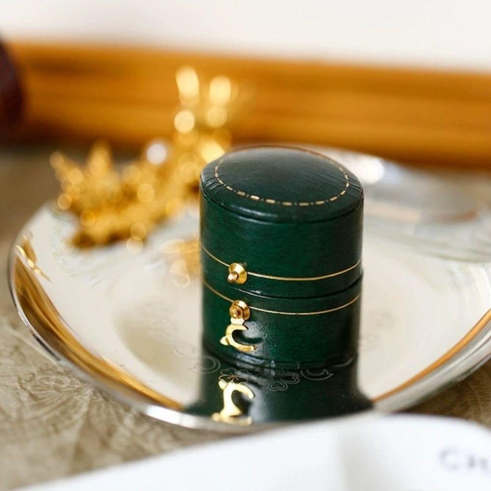 Exquisite Engagement Ring Box Display Holder Jewelry Storage Box Small Ring Bearer Box  Unisex