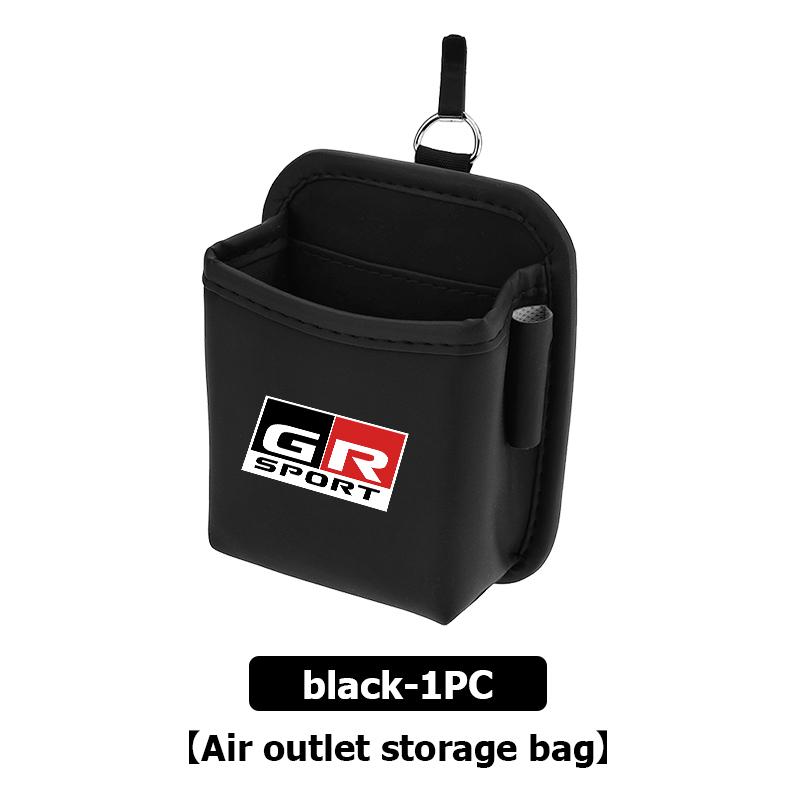 cnkym4 Car Air Outlet Storage Box Hanging Phone Lipstick Lighter Organizer Bag Holder For Toyota Crown Yaris Corolla Prius Auris CHR