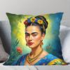 Vibrant Floral Hair & Traditional Attire Decorative Pillow Cover, 18.0x18.0inch, Soft Plush Polyester