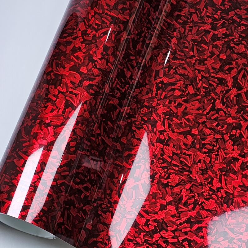50cm*300cm High Glossy Black Gold Silver Red Forged Carbon Fiber Car Sticker Sticker on the Hood Adhesive Vinyl for Car Stickers