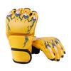 1Pair Leather Cushion Training Gloves Kickboxing Gloves  for Adult Sanda Boxing UFC Training